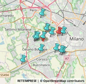 Mappa Via della Martinella, 20152 Milano MI, Italia (2.59867)