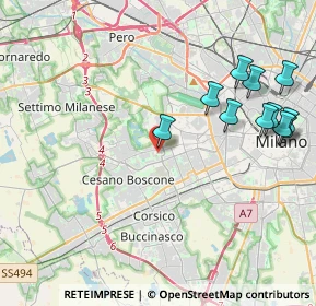 Mappa Via della Martinella, 20152 Milano MI, Italia (4.67091)