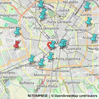Mappa Via San Vincenzo, 20123 Milano MI, Italia (2.44786)