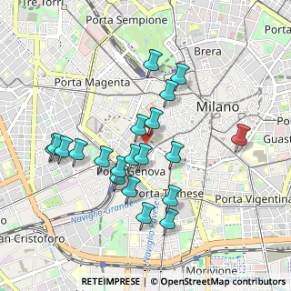 Mappa Via San Vincenzo, 20123 Milano MI, Italia (0.8885)
