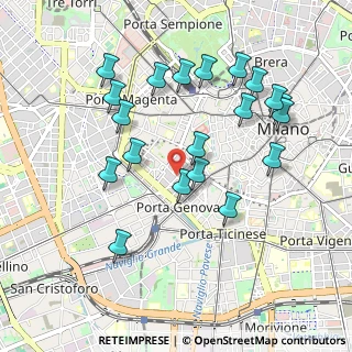 Mappa Via Ausonio, 20123 Milano MI, Italia (0.981)