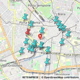 Mappa Via Ausonio, 20123 Milano MI, Italia (0.9465)