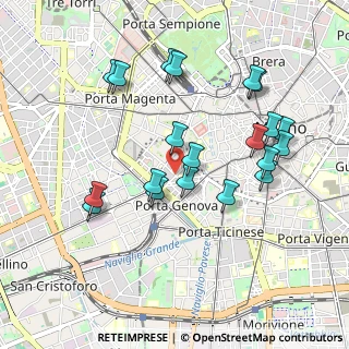 Mappa Via Ausonio, 20123 Milano MI, Italia (0.9475)