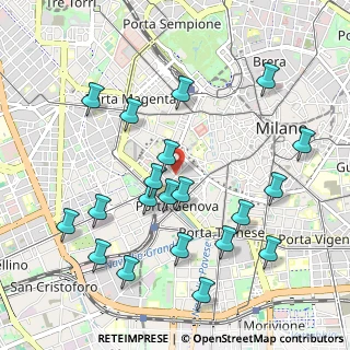 Mappa Via Ausonio, 20123 Milano MI, Italia (1.0905)