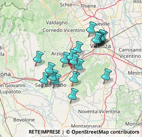 Mappa Via Giosuè Carducci, 36054 Montebello Vicentino VI, Italia (11.1155)