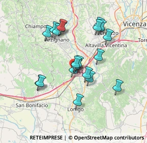 Mappa Via Giosuè Carducci, 36054 Montebello Vicentino VI, Italia (6.3715)