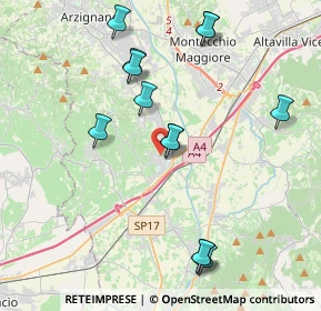 Mappa Via Giosuè Carducci, 36054 Montebello Vicentino VI, Italia (4.20154)