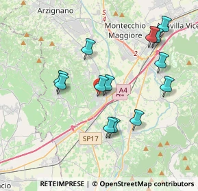 Mappa Via Giosuè Carducci, 36054 Montebello Vicentino VI, Italia (3.70769)