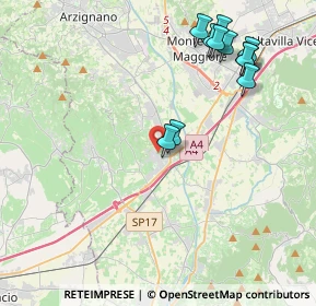 Mappa Via Giosuè Carducci, 36054 Montebello Vicentino VI, Italia (4.50727)