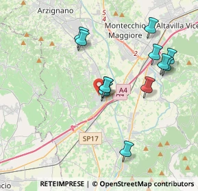 Mappa Via Giosuè Carducci, 36054 Montebello Vicentino VI, Italia (3.72083)