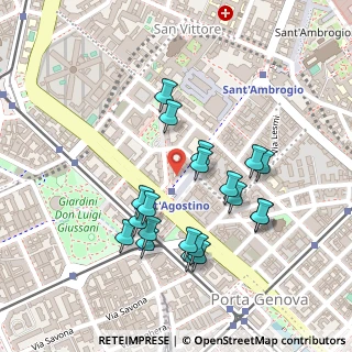 Mappa Piazza Sant'Agostino, 20123 Milano MI, Italia (0.222)