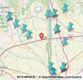 Mappa A4 Torino - Trieste, 13030 Villarboit VC, Italia (11.0185)