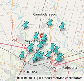 Mappa Via A. Toscanini, 35100 Padova PD, Italia (3.36632)