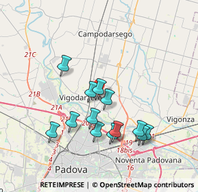 Mappa Via A. Toscanini, 35100 Padova PD, Italia (3.39538)