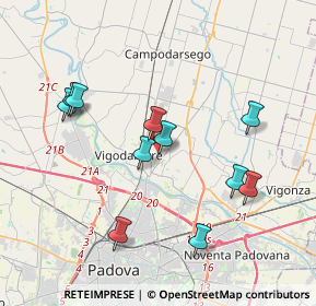 Mappa Via A. Toscanini, 35100 Padova PD, Italia (3.70909)
