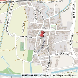 Mappa Via Santa Caterina, 1, 28060 Recetto, Novara (Piemonte)