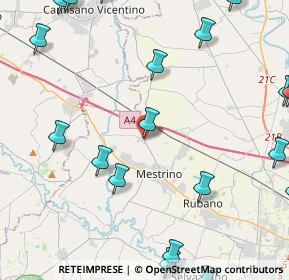 Mappa Via S. Antonino, 35035 Mestrino PD, Italia (6.4005)