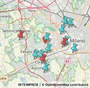 Mappa Unnamed Road, 20152 Milano MI, Italia (3.43846)