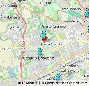 Mappa Via Cividale del Friuli, 20152 Milano MI, Italia (3.605)