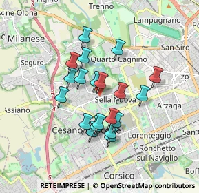 Mappa Via Cividale del Friuli, 20152 Milano MI, Italia (1.4175)