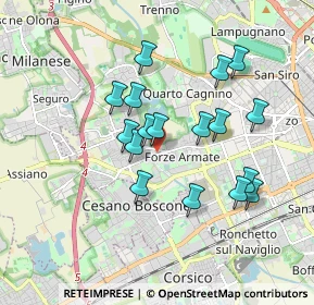 Mappa Via Cividale del Friuli, 20152 Milano MI, Italia (1.57529)
