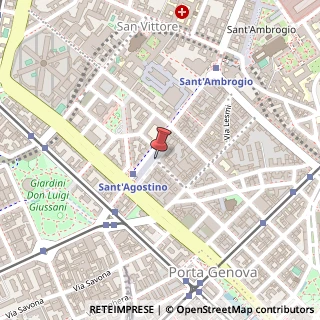 Mappa Piazza Sant'Agostino,  2, 20123 Milano, Milano (Lombardia)