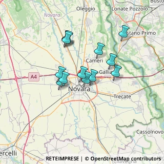 Mappa VIa Gibellini, 28100 Novara NO, Italia (5.61769)