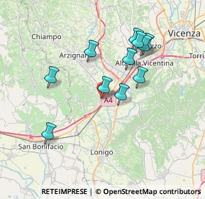 Mappa Via Venezia, 36054 Montebello Vicentino VI, Italia (6.71091)