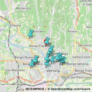 Mappa Via Santini, 37124 Verona VR, Italia (1.71071)