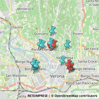 Mappa Via Santini, 37124 Verona VR, Italia (1.61625)