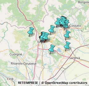 Mappa Via C. Casale, 10015 Ivrea TO, Italia (10.7165)