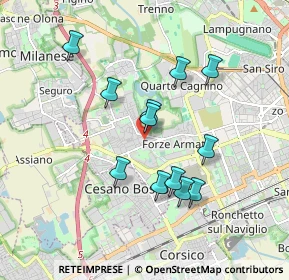 Mappa Via Don Ernesto Vercesi, 20152 Milano MI, Italia (1.61333)