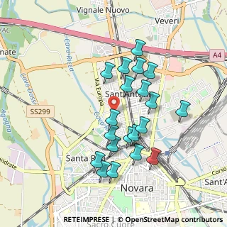 Mappa Via Marcello Prestinari, 28100 Novara NO, Italia (0.8395)