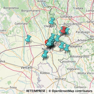 Mappa Via Marcello Prestinari, 28100 Novara NO, Italia (7.7375)