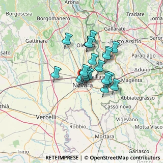Mappa Via Marcello Prestinari, 28100 Novara NO, Italia (8.8615)