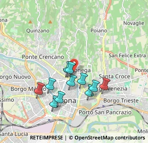 Mappa Via Mentana, 37128 Verona VR, Italia (1.54545)