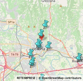 Mappa Via Teano, 37128 Verona VR, Italia (4.23455)