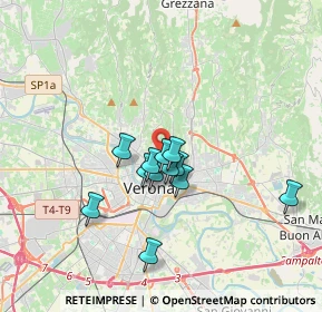 Mappa Via Teano, 37128 Verona VR, Italia (2.61583)