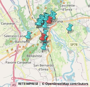 Mappa Via Piero Gobetti, 10015 Ivrea TO, Italia (1.432)