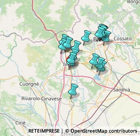 Mappa Via dell'About, 10015 Ivrea TO, Italia (11.182)