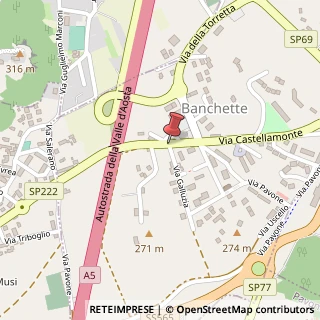 Mappa Via Castellamonte,  55, 10010 Banchette, Torino (Piemonte)