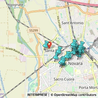 Mappa Via Santa Rita da Cascia, 28100 Novara NO, Italia (1.0115)