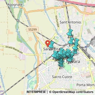 Mappa Via Santa Rita da Cascia, 28100 Novara NO, Italia (0.9235)