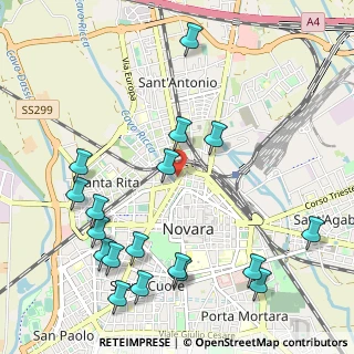 Mappa Via G. Battista Paletta, 28100 Novara NO, Italia (1.28778)