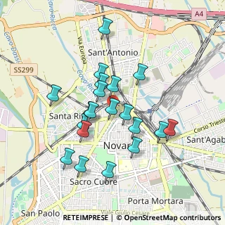 Mappa Via G. Battista Paletta, 28100 Novara NO, Italia (0.8055)