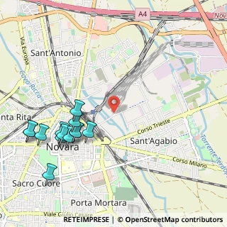 Mappa Via Giovanni Visconti, 28100 Novara NO, Italia (1.22538)
