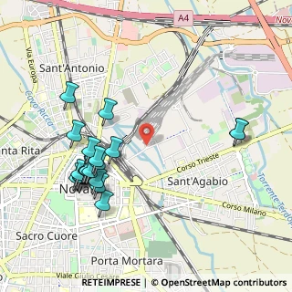Mappa Via Giovanni Visconti, 28100 Novara NO, Italia (1.082)