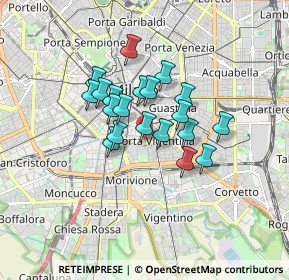 Mappa Viale Beatrice D'Este, 20136 Milano MI, Italia (1.21)