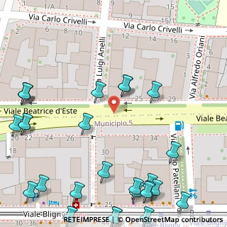 Mappa Viale Beatrice D'Este, 20136 Milano MI, Italia (0.08148)