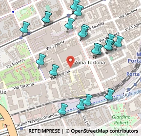 Mappa Via Tortona, 20100 Milano MI, Italia (0.281)
